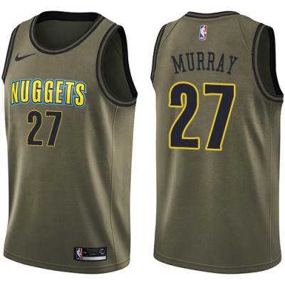 Nike Denver Nuggets #27 Jamal Murray Green Salute to Service Youth NBA Swingman Jersey